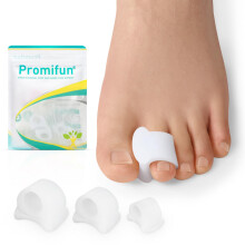 Toe Separators 10 Pack Bunion Corrector for Big Toe Alignment and Relief, 3 Sizes White