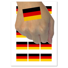 Germany Flag Temporary Tattoo Stickers Waterproof Body Art Decals for Parties and Events, 54 Pack