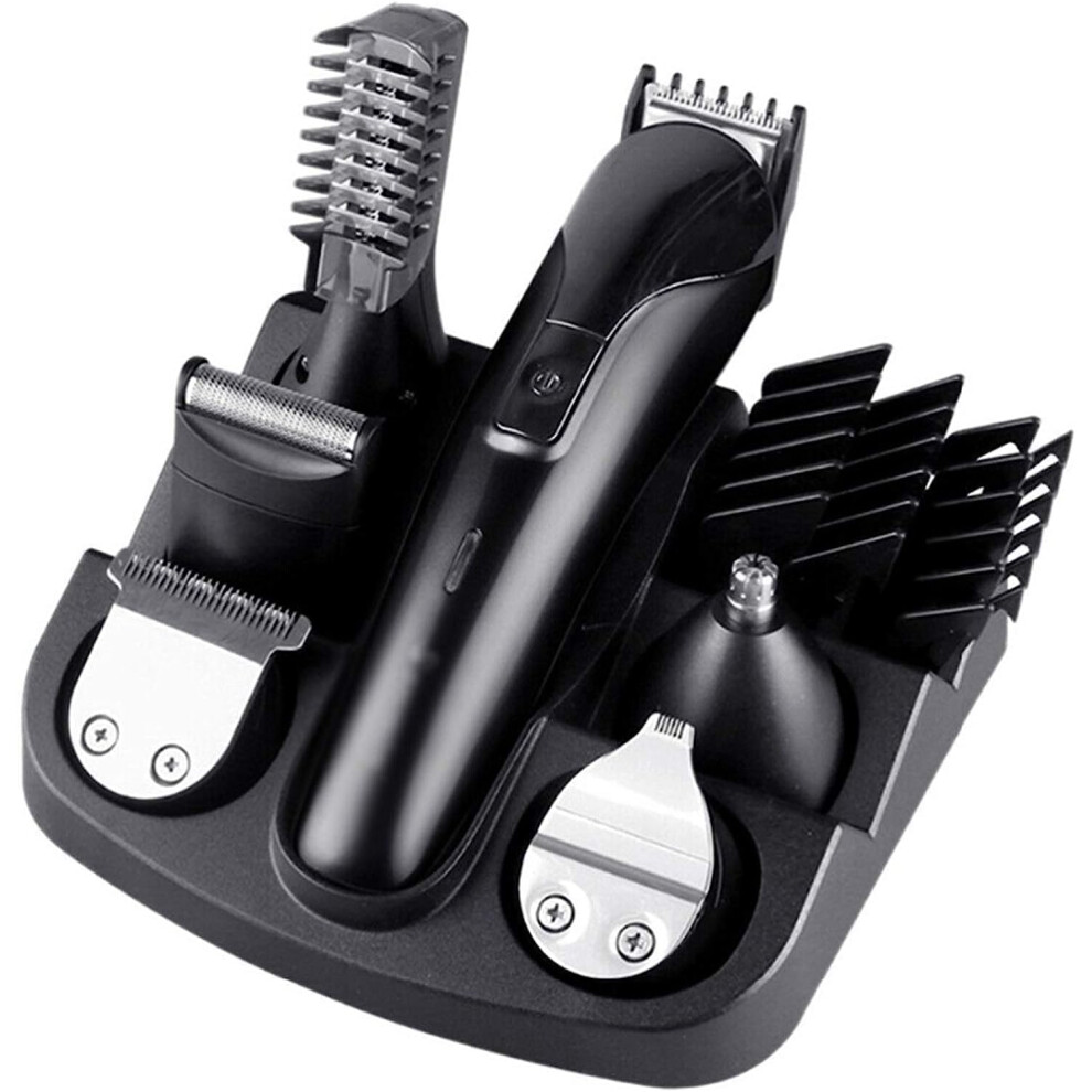 Electric Hair Clipper and Beard Trimmer, Professional 6in1 Grooming Kit with Fast Charging
