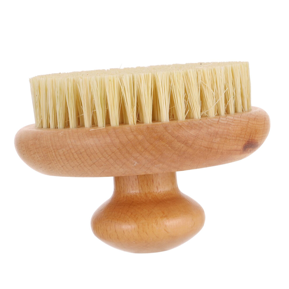 Dry Body Brush Natural Sisal Round Wooden Bath Brush for Gentle Skin Exfoliation Wet and Dry Use