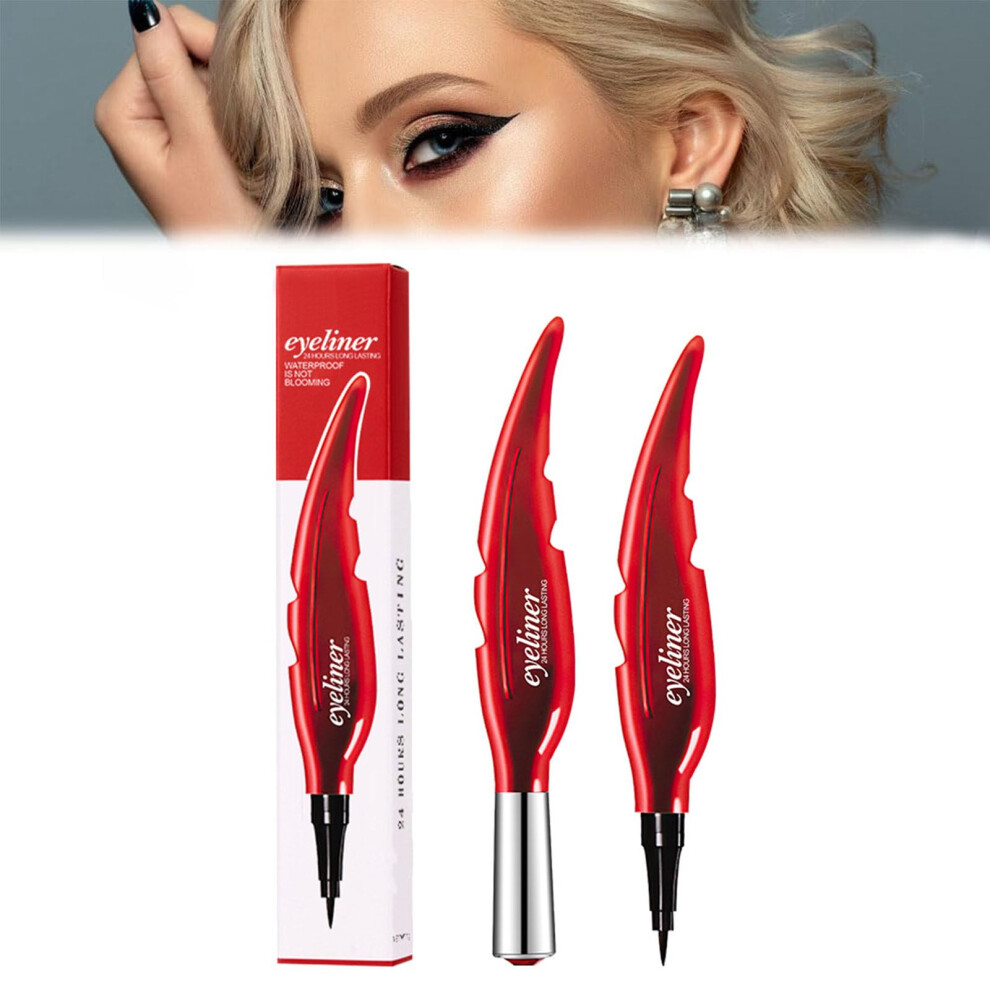 Black Waterproof Liquid Eyeliner Pen With Precision Tip, Smudgeproof Longlasting (1 Pcs)