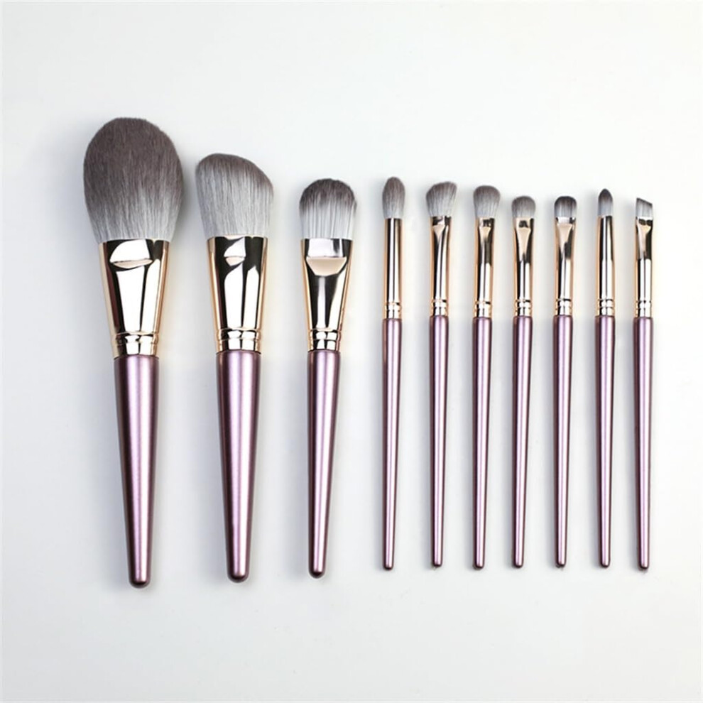 10 Piece Professional Makeup Brush Set with UltraSoft Bristles for Foundation and Eyeshadow