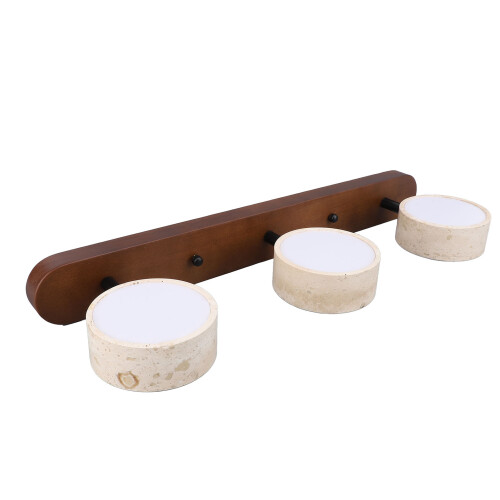 Solid Wood 3-Light Adjustable Wall Light 1