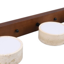 Solid Wood 3-Light Adjustable Wall Light