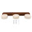 Solid Wood 3-Light Adjustable Wall Light 12