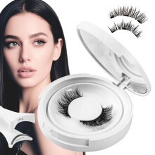 Magnetic Eyelashes with Applicator, Reusable No Glue Design, Natural Cat Eye Look for Daily Wear