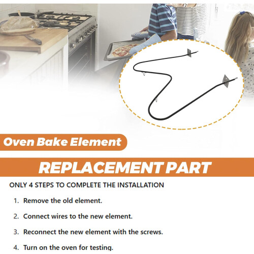 Upgraded Oven Bake Heating Element for Tappan and WhiteWestinghouse TEF351EWC Easy Install 1
