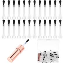 66 Pcs Nail Polish Brush Replacement Set with Handles, Disposable Brushes for Salon and Home Use