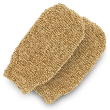 Exfoliating Bath Mitt Natural Jute Shower Gloves for Gentle Skin Exfoliation and Full Body Care Set of 2
