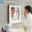 ELECWISH LED Bathroom Mirror Cabinet with Charging 50*70cm 6