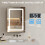 ELECWISH LED Bathroom Mirror Cabinet with Charging 50*70cm 8