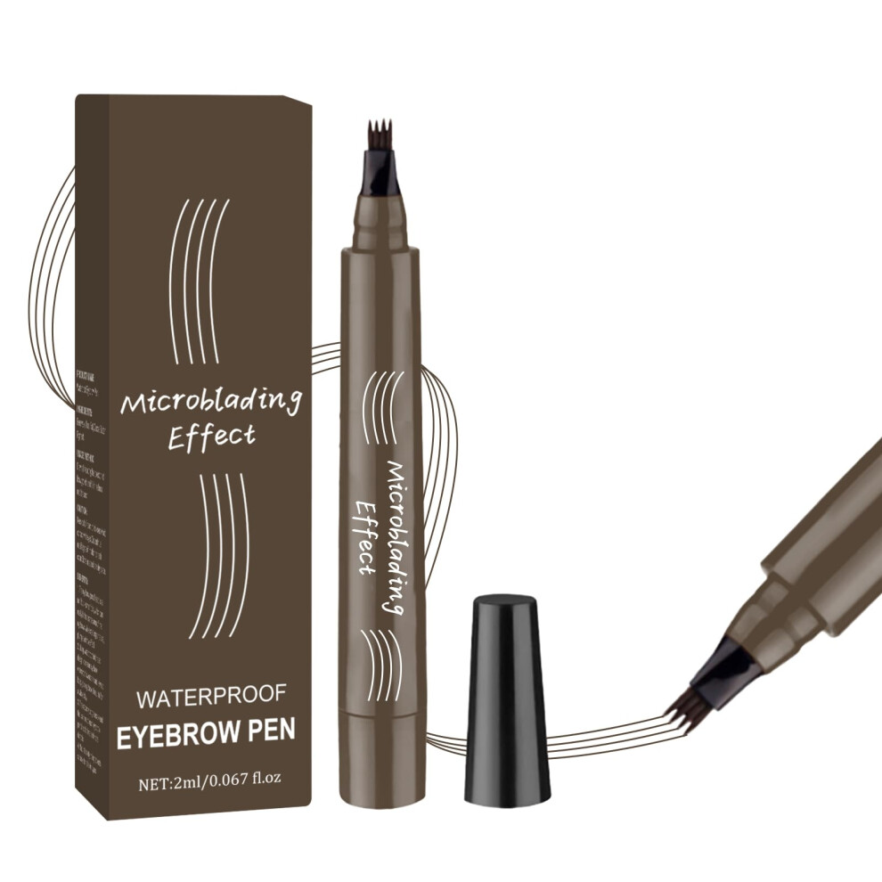 Grey 4 Tip Microblading Eyebrow Pencil Dark Â Smudgeproof Waterproof Longlasting Natural Finish