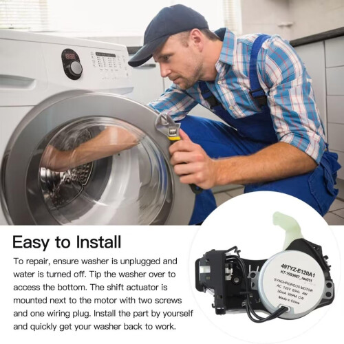 W10913953 Washer Shift Actuator Replacement Restores Spin Function for Whirlpool and Kenmore 1