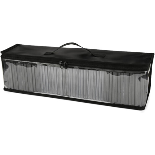 Large Capacity Disc Storage Case with Handle, Clear CD DVD Organizer Bag Holds 50 Discs 1