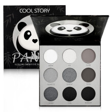 Smoky Eye Shadow Palette 9 Colors Matte and Shimmer Black Grey Shades Pigment for Halloween