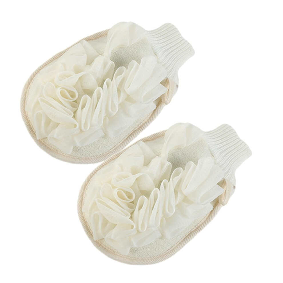 2pcs Exfoliating Gloves for Shower DualSided Body Scrubber Mitt for Deep Cleansing Bath