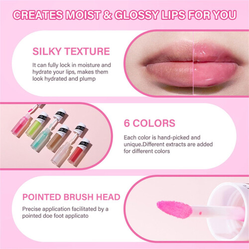 Fruit Flavored Lip Plumper Oil with Visible Plumping Effect and LongLasting Hydration 2