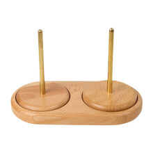 Wooden Yarn Holder Bowl for Knitting and Crocheting, Tangle Solid Wood Organizer