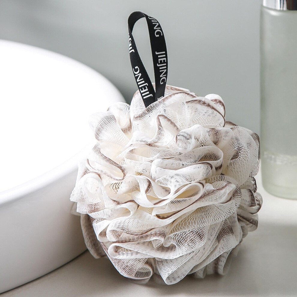 Pink/Green Soft Bath Sponge With Lanyard, Luxury Shower Loofah For Gentle Exfoliation And Rich Lather