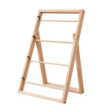 Wooden Ribbon Organizer and Spool Holder, Tangle Dispensing Rack for Craft or Cake Decor Room