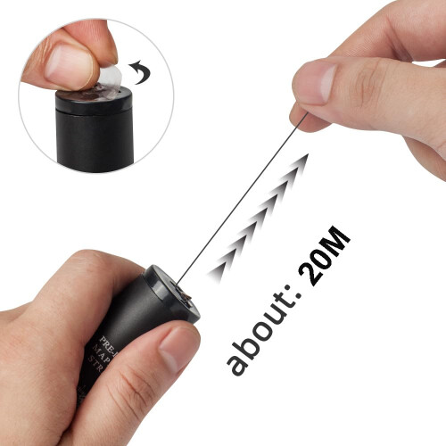 20m PreInked Eyebrow Mapping String Tool UltraThin with BuiltIn Cutter for Microblading (White) 2
