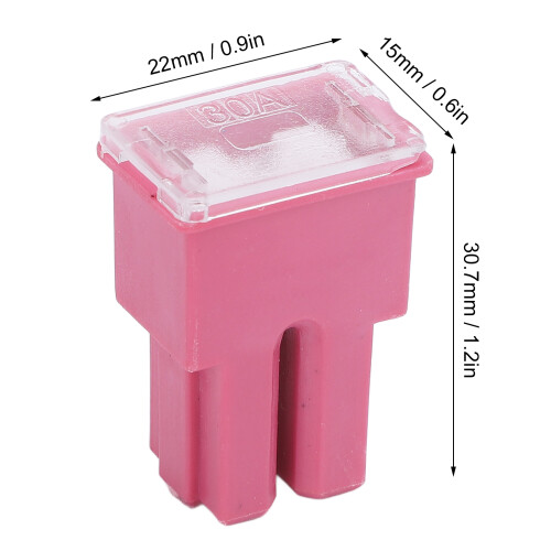 10PCS Slow Blow Fuse 30A Double Straight Push-In 1