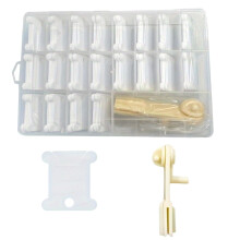 Embroidery Thread Organizer with 200 Bobbins and Manual Winder for Cross Stitch Floss Storage