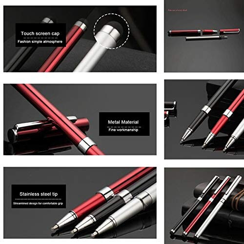 Stylus Pen for Touchscreen, Precision Touch, 6 Pack Black Silver Red for Blackview A200 Pro 1