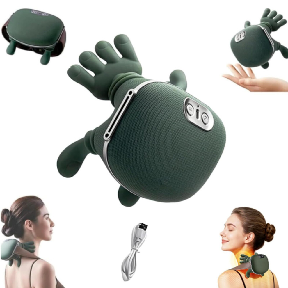 Cordless Shiatsu Neck and Shoulder Massager with Heat, Deep Tissue 3D Kneading for Back Pain Relief
