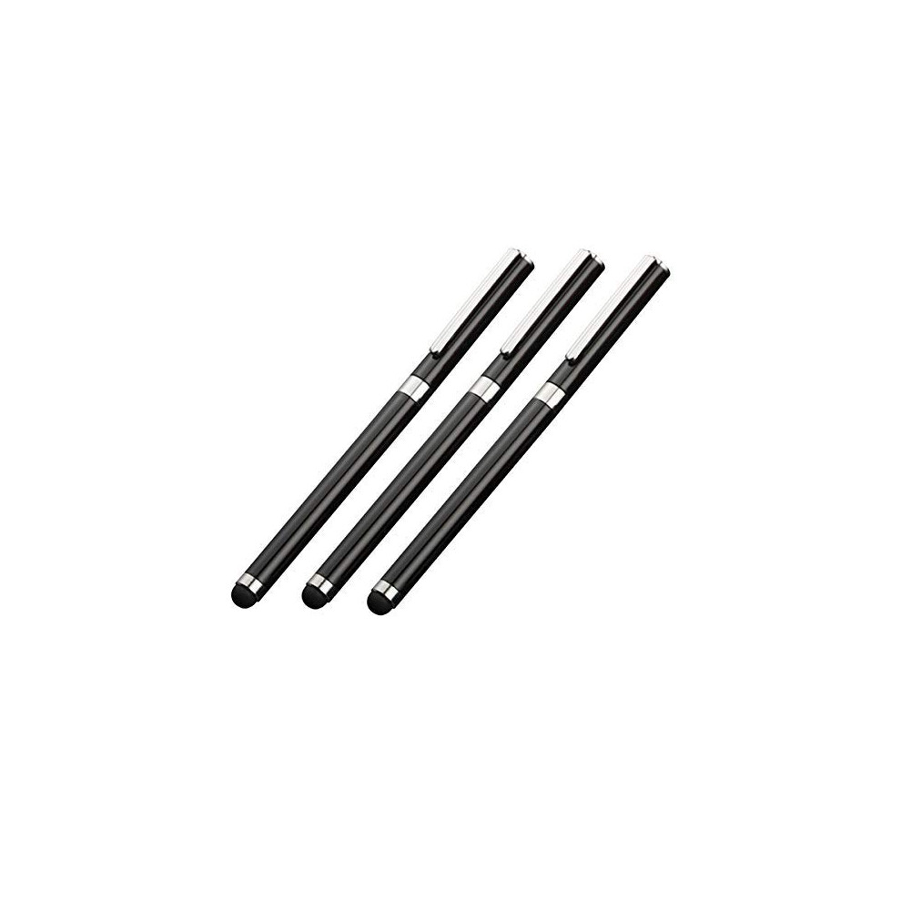 2 In 1 Stylus And Ballpoint Pen 3 Pack For Vivo Iqoo 9 Se, Sensitivity Touch, Smooth Ink Black 9073542370055