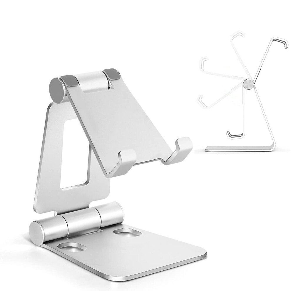 Adjustable Tablet Stand For 13 Inch Devices, Foldable Desktop Phone Holder With Stable 20 Lb Capacity, Gray 9092120820485