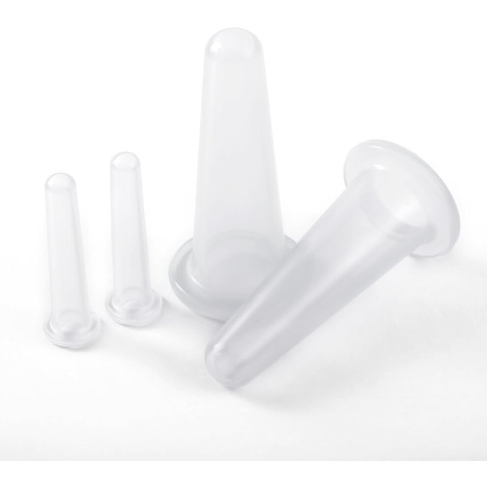 Silicone Massage Cups Facial Cupping Set for Gentle Vacuum Massage Boosts Skin Elasticity 4Pcs