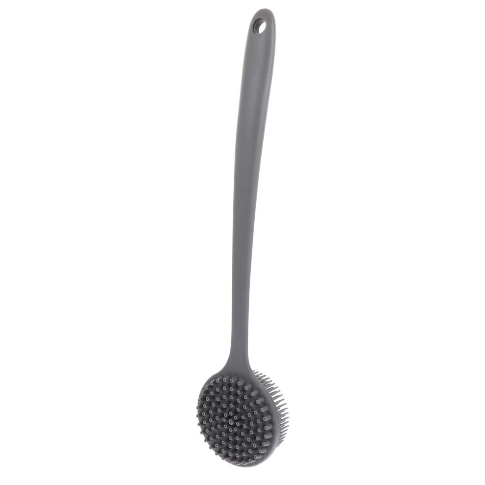 Silicone Back Scrubber with Long Handle for Shower, Gentle Exfoliation and Back Massage