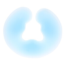 Silicone Face Pillow UShaped with Breathing Hole Blue Gel Pad for Spa Massage Table and Salon