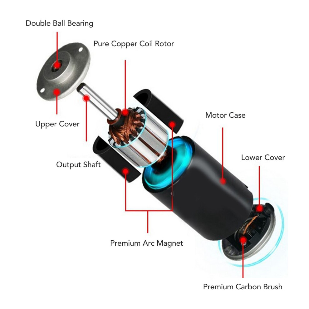 High Torque DC Motor 12V 3000rpm 50W