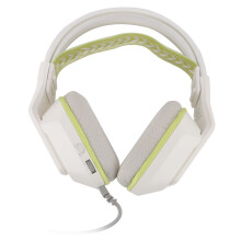 X13 Wired Gaming Headset with Memory Foam Cushions, Mic, 50mm Speaker, White