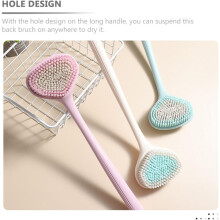 Perie de duș cu peri moi și mâner lung pentru baie, exfoliantă pentru spate, pentru relaxarea umerilor și gâtului, culoare aleatorie