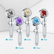 Handheld Turbo Fan Shower Head with On/Off Switch, Adjustable Flow, 60 Rotatable, G1/2
