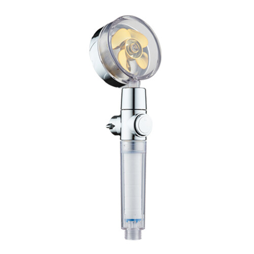 Handheld Shower Head with Turbo Fan, Adjustable Flow, ON/OFF Switch, 2cm G1/2 2