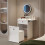 ELECWISH Modern Dressing Table LED Rotate Mirror Side Panel 10