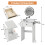 ELECWISH Modern Dressing Table LED Rotate Mirror Side Panel 8