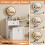 ELECWISH Modern Dressing Table LED Rotate Mirror Side Panel 3