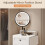 ELECWISH Modern Dressing Table LED Rotate Mirror Side Panel 6