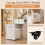 ELECWISH Modern Dressing Table LED Rotate Mirror Side Panel 7