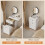 ELECWISH Modern Dressing Table LED Rotate Mirror Side Panel 4