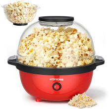 Popcorn Machine Popcorn Maker Round, Non-stick Coated, Removable Lid, Sugar, Oil & Butter Supportable