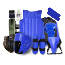 Martial Arts Sparring Gear Set 11pcs Blue Full Body Protection with Bag for Men and Women