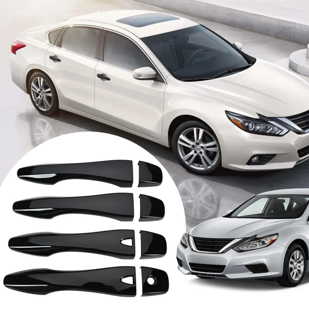 Glossy Door Handle Cover With Smart Keyhole Scratchresistant Protector For Nissan Altima 20132018 Black 9169991734071