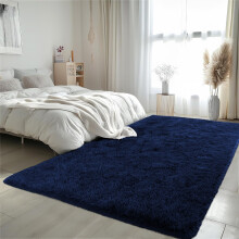 (160x230cm) Navy Blue Shaggy Rug - Ultra Soft Plush Luxury Area Rug