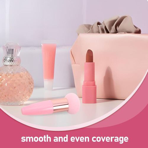 Makeup Sponge with Handle Aluminum Ergonomic Soft Mushroom Head Foundation Blending Applicator 3PCS 1